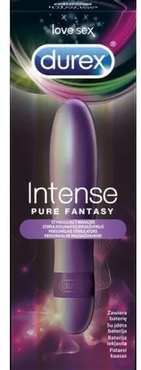 Durex Intense Pure Fantasy Κλασικός Δονητής 16cm Λευκός