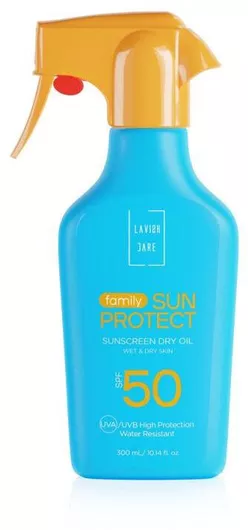 Αντηλιακό Προσώπου & Σώματος Lavish Care Family Λάδι SPF50 σε Spray 300ml