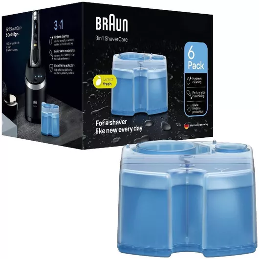 Braun 3-in-1 Ccr 6 Shavercare Cleaning Cartridges Pack 6