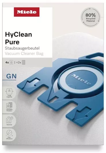 Miele Hyclean Pure Σακούλες Σκούπας 4τμχ Συμβατή με Σκούπα Miele