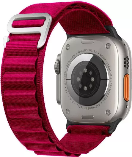 Λουράκι Υφασμάτινο Ροζ Apple Watch Ultra 49mm Huawei Watch 4 Realme Watch 2 