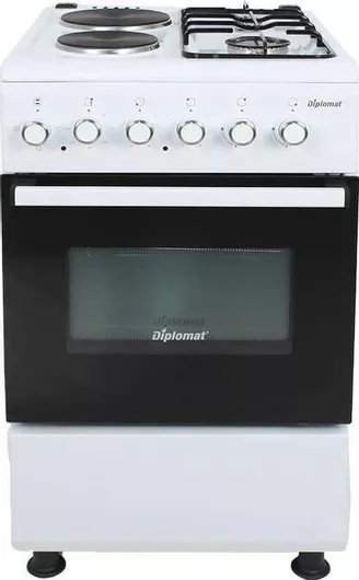 Κουζίνα Muhler ELC-500G 51lt με Εστίες Υγραερίου & Ρεύματος 50cm Λευκό