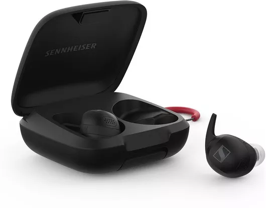 Sennheiser Momentum Sport In-ear Bluetooth Handsfree Ακουστικά με Αντοχή στον Ιδρώτα & Θήκη Φόρτισης Black
