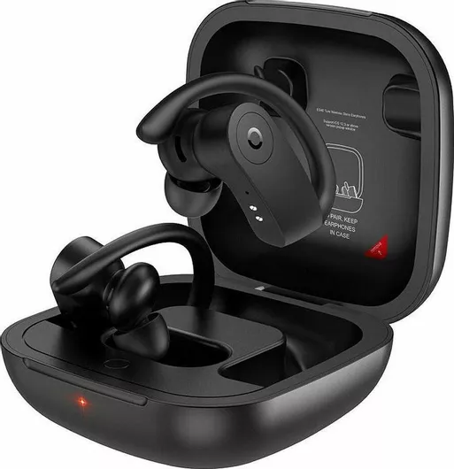 Hoco ES40 Genial In-ear Bluetooth Handsfree Ακουστικά με Θήκη Φόρτισης Μαύρο