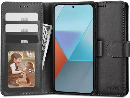 Tech-Protect Wallet Δερματίνης Μαύρο Redmi Note 13 4G