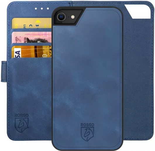 Rosso Element 2 In 1 Wallet Δερματίνης 2mm Μπλε iPhone SE 2022/2020