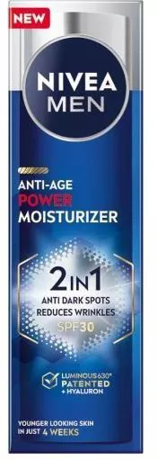 Ανδρική Κρέμα Προσώπου Nivea Anti-Age Power Αντιγηραντική Ημέρας με SPF30 50ml