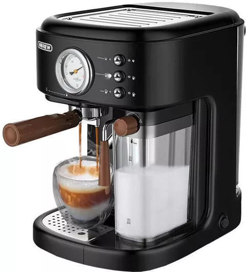 Hibrew Μηχανή Espresso 1250W Πίεσης 19bar για Cappuccino Μαύρη H8A