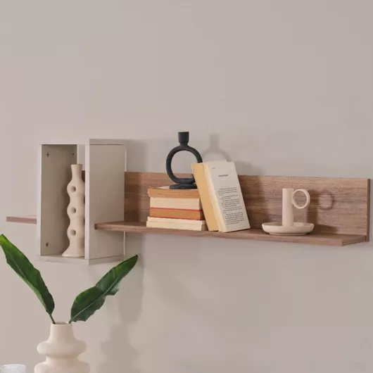 Ράφι Τοίχου Lagos Καφέ 119x20x40εκ.