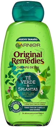 Σαμπουάν Garnier Original Remedies Green Tea & 5 Revilatizing Plants Βαθύ Καθαρισμού για Κανονικά Μαλλιά 300ml
