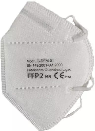 Μάσκες Προστασίας LG-DFM-01 FFP2 σε Λευκό χρώμα 20τμχ