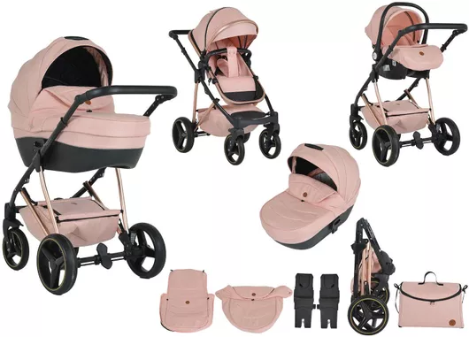 Καρότσι Μωρού Moni Ρυθμιζόμενο 3 σε 1 Ροζ