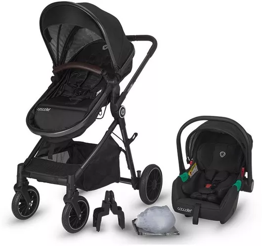 Καρότσι Μωρού Smart Baby Ago Ρυθμιζόμενο 3 σε 1 Kατάλληλο για Nεογέννητο Μαύρο