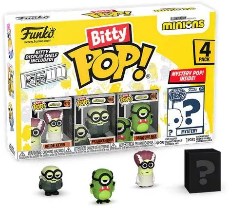 Funko Bitty Pop! Minions - Bride Kevin Frankenstein Bob Chase