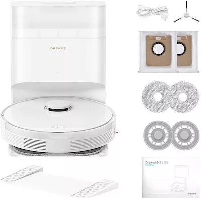 Dreame L10s Plus Σκούπα Ρομπότ για Σκούπισμα & Σφουγγάρισμα με Χαρτογράφηση και Wi-Fi Λευκή
