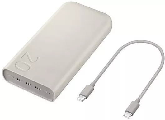 Power Bank Samsung P4520 EB-P4520XUEGEU 20000mAh 45W με 3 Θύρες USB-C Power Delivery Μπεζ