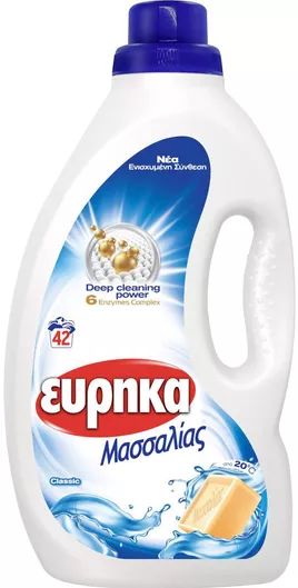 Υγρό Απορρυπαντικό Ρούχων Ευρηκα Μασσαλίας 1.68lt