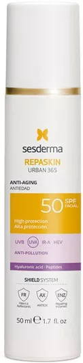 Αντηλιακό Προσώπου Sesderma Repaskin Urban 365 Αδιάβροχο SPF50 50ml