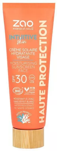 Αντηλιακό Προσώπου Zao Organic Makeup Intuitive Skin Αδιάβροχη Κρέμα SPF30 50ml