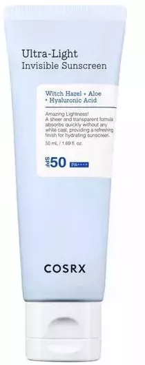 Cosrx Ultra-Light Invisible Αντηλιακή Κρέμα Προσώπου SPF50+ 50ml