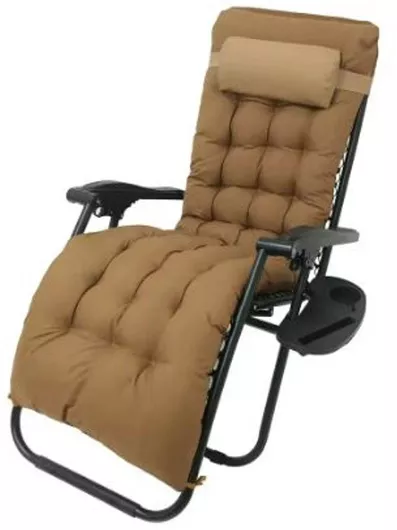 Ξαπλώστρα / Πολυθρόνα Παραλίας Πτυσσόμενη Μπεζ Αδιάβροχη 165x66x77cm