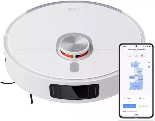 Σκούπα Ρομπότ Xiaomi S20+ για Σκούπισμα & Σφουγγάρισμα με Χαρτογράφηση & Wi-Fi Λευκό