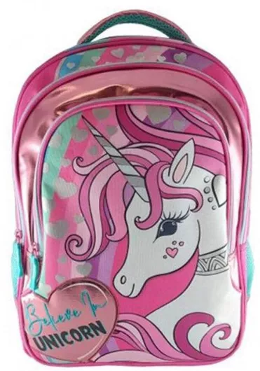 Σχολική Τσάντα Δημοτικού Graffiti Unicorn Ροζ