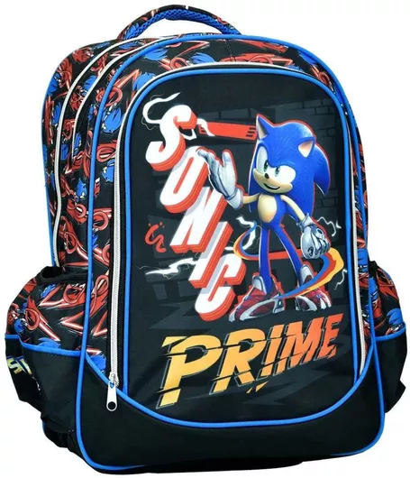 Σχολική Τσάντα Δημοτικού Πλάτης Gim Sonic Prime Μαύρο