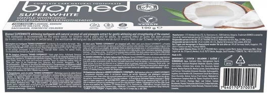 Οδοντόκρεμα Splat Biomed Superwhite Χωρίς Φθόριο για Λεύκανση Coconut 100gr