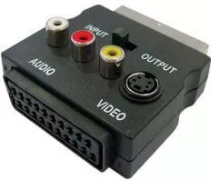 Μετατροπέας Valueline Scart male σε RCA / S-Video / Scart female Μαύρο