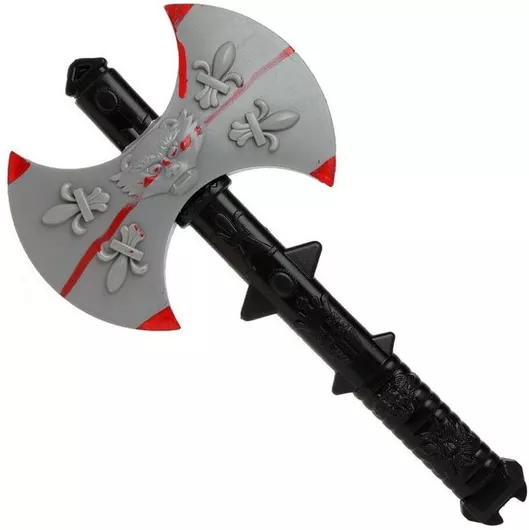 Αποκριάτικο Αξεσουάρ Τσεκούρι 40cm για Βίκινγκ Ασημί