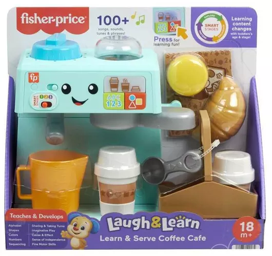 Fisher Price Βρεφικό Παιχνίδι Εκπαιδευτική Καφετιέρα με Μουσική και Ήχους για 18+ Μηνών