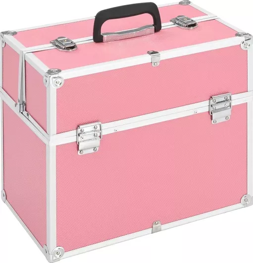 Βαλιτσάκι Αισθητικής vidaXL 35x37x24cm Ροζ