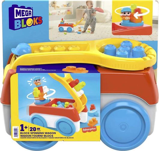 Τουβλάκια Mega Bloks Spinning Wagon για 12+ Μηνών 20τμχ