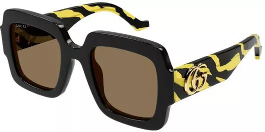 Γυναικεία Γυαλιά Ηλίου Gucci με Κοκκάλινο Σκελετό Καφέ