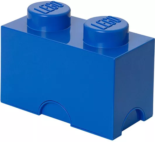 Παιδικό Κουτί Αποθήκευσης Lego από Πλαστικό 2-Stud 12x18cm Μπλε