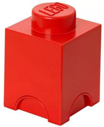 Παιδικό Κουτί Αποθήκευσης Lego από Πλαστικό 1-Stud 12x12x18cm Κόκκινο