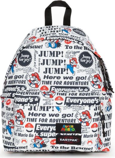 Σχολική Τσάντα Πλάτης Γυμνασίου / Λυκείου Eastpak Padded Pak'r Mario Newspaper 31x18x40cm Πολύχρωμο