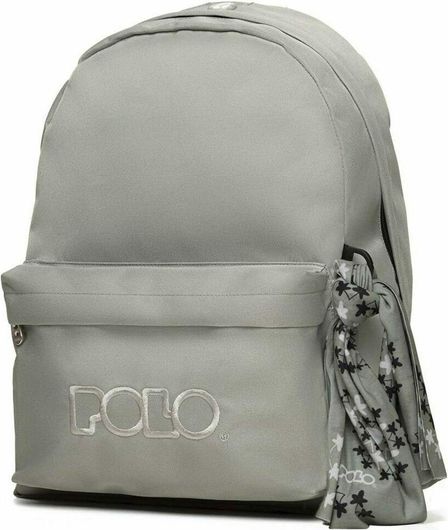 Σχολική Τσάντα Πλάτης Γυμνασίου / Λυκείου Polo Original 600D 32x18x40cm Γκρι