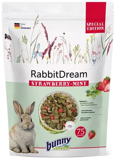 Ξηρά Τροφή για Κουνέλι Bunny Nature Rabbit Dream Strawberry-Mint 1.5kg