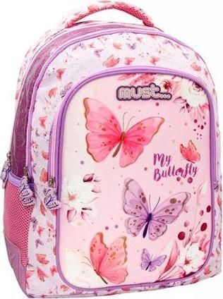 Σχολική Τσάντα Δημοτικού Must My Butterfly με 3 Θήκες Πλάτης Πολύχρωμο