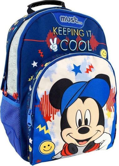 Σχολική Τσάντα Δημοτικού Πλάτης Must Mickey Keeping it Cool Πολύχρωμο 33x16x45cm