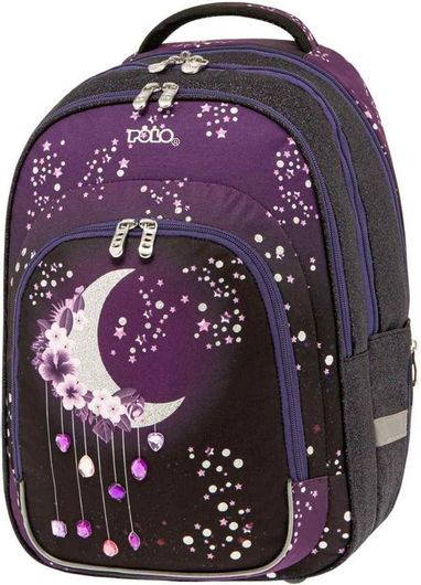 Σχολική Τσάντα Πλάτης Δημοτικού Polo Elite Purple Moon Μοβ