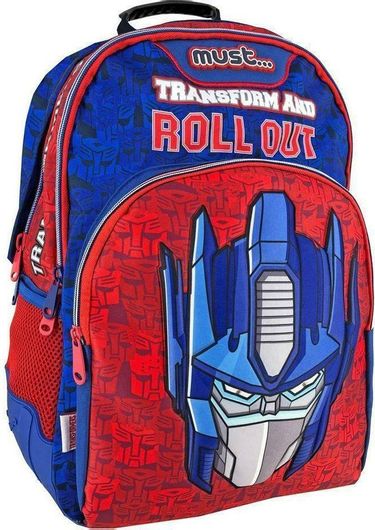 Σχολική Τσάντα Πλάτης Δημοτικού Διακάκης Transformers Ready for Battle 32x18x43cm Πολύχρωμo
