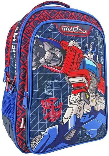 Σχολική Τσάντα Πλάτης Δημοτικού Διακάκης Transformers Optimus Prime 32x18x43cm Πολύχρωμo