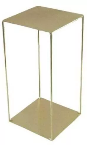 ΣΤΑΝΤ ΜΕΤΑΛΛΙΚΟ ΤΡΑΠΕΖΙΟΥ ΓΕΩΜΕΤΡΙΚΟ 20Χ20Χ40CM (ΧΡΥΣΟ)