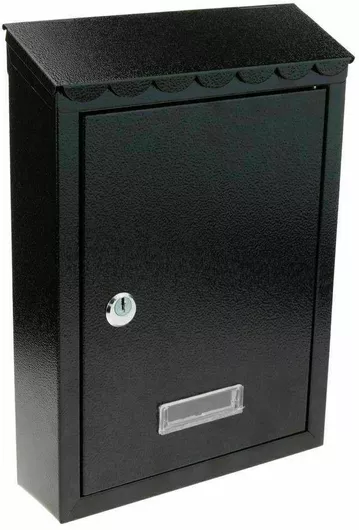 Γραμματοκιβώτιο Εξωτερικού Χώρου Μεταλλικό Μαύρο20x6.5x30cm