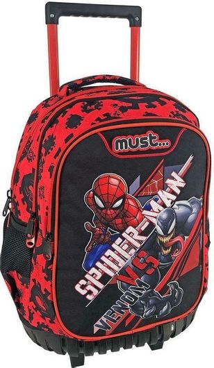 Σχολική Τσάντα Τρόλεϊ Δημοτικού Must Spiderman 34x20x45cm Πολύχρωμo