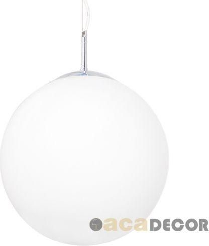 Aca Κρεμαστό Φωτιστικό Λευκό Μπάλα με Ντουί E27 35x35εκ.