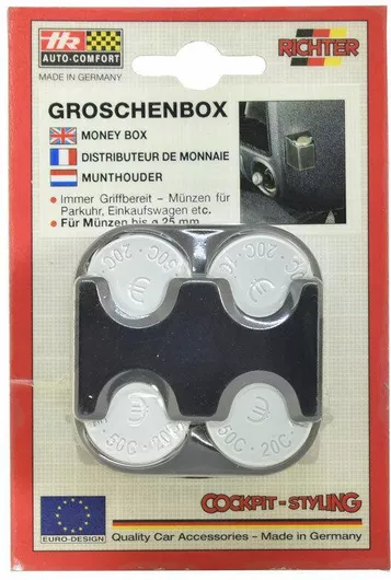 Κερματοθήκη Φορητή Richter Πλαστική με 4 Θέσεις 5.6x5.6cm